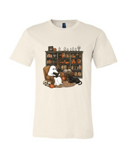 Load image into Gallery viewer, Ghoul in the Library Graphic Tee β Halloween Book Lover Shirt, Spooky Reading Ghost T-Shirt